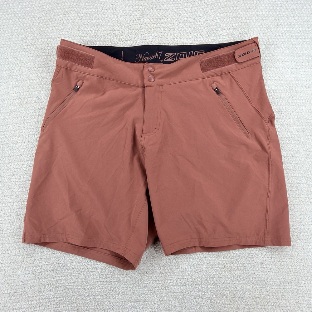 ZOIC Navaeh 7 MTB Cycling Shorts Womens XL Rosewood Stretch Adjustable Waist